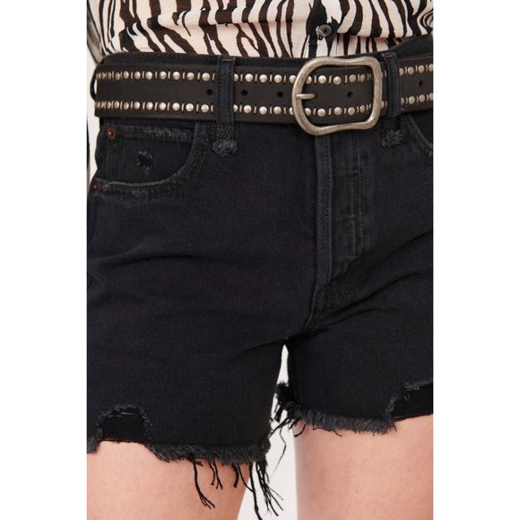 🎉LAST CHANCE🎉 NWT Free People We The Free Alpine Studded Belt / Black - Picture 2 of 5
